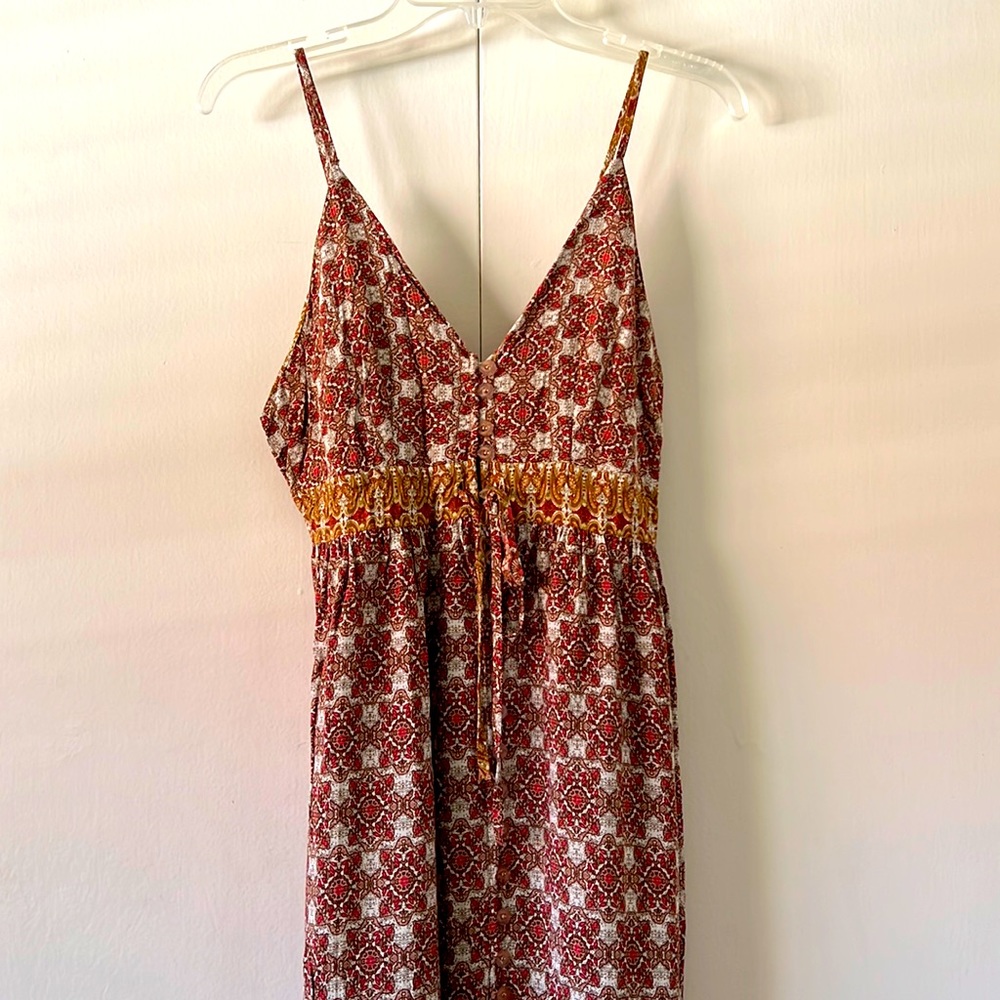 LF multicolor paisley boho chic maxi dress